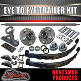 DIY Eye To Eye Single Axle Trailer Suspension Kit 1000Kg Rated 60"-75" Axles