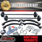 DIY 4000Kg Tandem Trailer Caravan Kit. 12" Electric Brakes. Engineered Axles