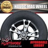 14" Havoc Trailer Caravan Alloy & 195R14C Tyre suits HT Holden pattern. 195 14