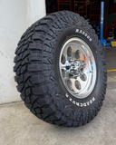 16x8 Polished Mongrel Mag Rim 6/139.7 PCD & 265/75R16 Roadcruza RA8000 Tyre