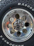 16x8 Polished Mongrel Mag Rim 6/139.7 PCD & 265/75R16 Roadcruza RA8000 Tyre
