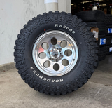 16x8 Polished Mongrel Mag Rim 6/139.7 PCD & 265/75R16 Roadcruza RA8000 Tyre