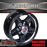 15" 6 Stud Raider Caravan Trailer Alloy Wheel Rim & 195R15C LT RA1100 AT TYRE