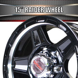 15" 6 Stud Raider Caravan Trailer Alloy Wheel Rim & 195R15C LT RA1100 AT TYRE