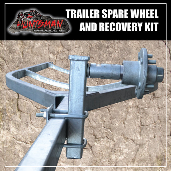 Trailer Rescue Kit , Spare Wheel Holder inc hub & L/M bearings. Dolly Wheel