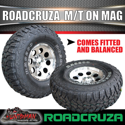 15x8 GT Alloy Mag Wheel 6/139.7 PCD & 33X12.5R15 Roadcruza Mud Tyre 33 12.5 15