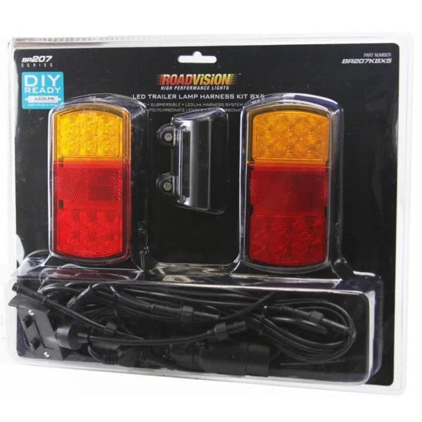 Roadvision LED Rear Combination 8x5 Trailer Plug & Play Easy Install Light Kit.  BR207K8x5
