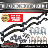 Tri 6750Kg 9 Leaf Rocker Roller Trailer Spring Set & High 5/8 U Bolt Kit