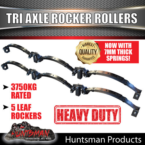 Trailer Spring Rocker Boxes Tri 3750Kg 5 Leaf Rocker Roller Trailer Spring Set & High Tensile 5/8 ...