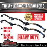 Tri 3750Kg 5 Leaf Rocker Roller Trailer Spring Set & High Tensile 5/8 U Bolt Kit. 7mm Thick Springs!