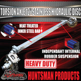 4000Kg Tandem Boat Trailer Torsion Bar Independent Suspension Kit. 12'' Stainless Disc Brakes