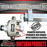 3500Kg Tandem Boat Trailer Torsion Bar Independent Suspension Kit. 12'' Stainless Disc Brakes