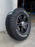 16" 6 Stud Stealth Caravan Trailer Alloy Mag Rim & 225/75R16 LT RA1100 AT TYRE