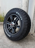 16" 6 Stud Stealth Caravan Trailer Alloy Mag Rim & 225/75R16 LT RA1100 AT TYRE
