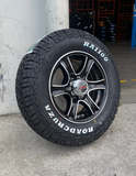 16" 6 Stud Stealth Caravan Trailer Alloy Mag Rim & 225/75R16 LT RA1100 AT TYRE