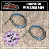 100 Metres Zinc Plated 7x7 steel 4mm Wire Cable Rope