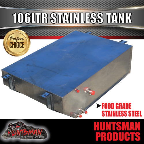 Stainless Steel  Caravan Camper Trailer 4wd 106 Litre Water Tank & Brackets.