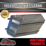 Stainless Steel  Caravan Camper Trailer 4wd 106 Litre Water Tank & Brackets.