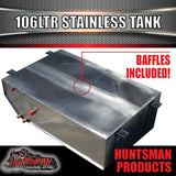 Stainless Steel  Caravan Camper Trailer 4wd 106 Litre Water Tank & Brackets.