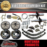 1400KG DIY Off Road Trailer Kit. Outback Springs, Electric Brakes. Stub Axles