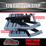 12 Volt Motorised Aluminium Caravan Motorhome Double Step & Switch 150Kg Rated