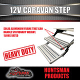 12 Volt Motorised Aluminium Caravan Motorhome Double Step & Switch 150Kg Rated