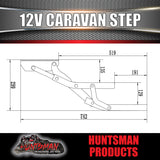 12 Volt Motorised Aluminium Caravan Motorhome Double Step & Switch 150Kg Rated
