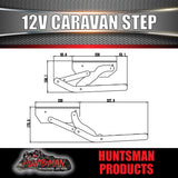 12 Volt Motorised Aluminium Caravan Motorhome Single Step & Switch 150Kg Rated