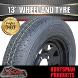 13" TRAILER CARAVAN BLACK STEEL RIM SUITS FORD & 165R13C TYRE. 165 13