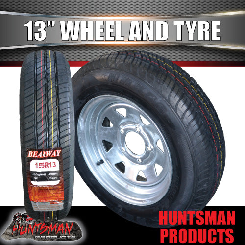 13x4.5 175R13C Galvanised Boat Trailer Ford Pattern Sunraysia Wheel Rim & Tyre