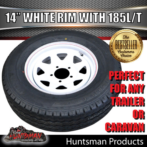 TRAILER WHEEL & TYRE: FORD. 185R14L/T – huntsmanproducts