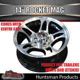 14X5.5 Trailer Caravan Rocket Alloy Mag Wheel: suits HQ Holden pattern