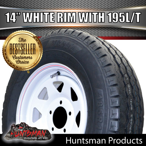 TRAILER WHEEL & TYRE HOLDEN HQ 195R14L/T huntsmanproducts