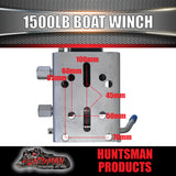 1500lbs 700kg 7.5m Strap Boat Trailer Winch Dacromet Finish 5:1 & 1:1 Marine Ratio