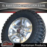 15" Trailer Caravan 6 Stud Bullet Mag & 235/75R15 L/T Comforser Mud Tyre. 235 75 15