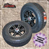 16" Trailer Caravan 6 stud Stealth Alloy Mag Wheel & 245/75R16 L/T Tyre. 245 75 16