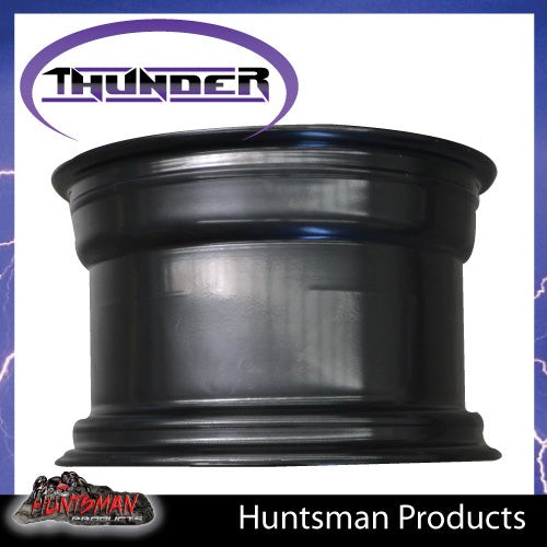 16x10 6 Stud Black Thunder Steel Rim -44 Offset. 6/139.7 PCD.  Fits Landcruiser, Patrol etc