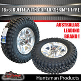 16" Trailer Caravan 6 Stud Bullet Mag & 245/75R16 L/T Comforser Mud Tyre. 245 75 16