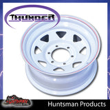 16x7 6 Stud White Thunder Steel Rim -13 Offset. 6/139.7 PCD.  Fits Landcruiser, Patrol etc