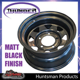 16x8 5/150 PCD Black thunder Steel Wheel Rim -25 Offset.  Fits Toyota Landcruiser