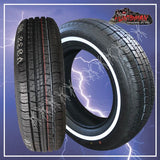 155/80R13 SURETRAC REMINGTON WHITEWALL TYRE.  14MM WHITE WALL LINE 155 80 13