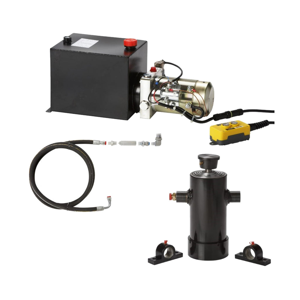 Trailer Electro Hydraulic Ram Cylinder Tipper Kit 1250mm Stroke 6 St trailer-electro-hydraulic-ram-cylinder-tipper-kit-1250mm-stroke-6-st