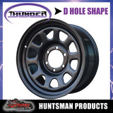 17X8 6 Stud  "D Hole" Thunder Steel Rim +20 Offset 6/139.7 PCD.  Fits Ranger, Hilux, D-Max, BT-50 etc