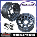 17X8 6 Stud  "D Hole" Thunder Steel Rim +20 Offset 6/139.7 PCD.  Fits Ranger, Hilux, D-Max, BT-50 etc