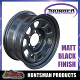 17X8 6 Stud  "D Hole" Thunder Steel Rim +20 Offset 6/139.7 PCD.  Fits Ranger, Hilux, D-Max, BT-50 etc