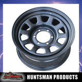 17X8 6 Stud  "D Hole" Thunder Steel Rim +20 Offset 6/139.7 PCD.  Fits Ranger, Hilux, D-Max, BT-50 etc