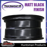 17X8 6 Stud Black Thunder Rim -13 Offset. 6/139.7 PCD.  Fits Landcruiser, Patrol etc