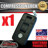 Small Black Compression Lock Push Latch for Tool Box Camper Tradesman Trailer