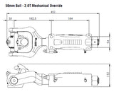 ALKO OFF ROAD 2000KG OVERRIDE TRAILER CARAVAN COUPLING SUITS 50MM BALLS. 619200