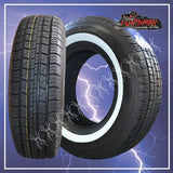 225/75R15 SURETRAC WHITEWALL TYRE. 37MM WHITE WALL LINE 225 75 15